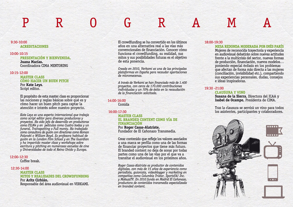 Tríptico Primer CIMA Mentoring - 2013