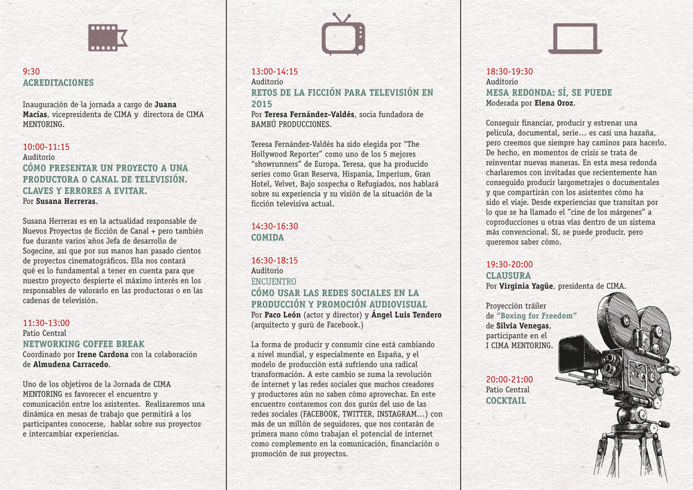 Tríptico 2º CIMA MENTORING, 2015
